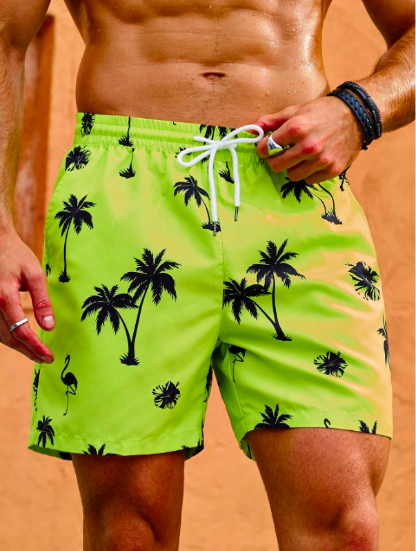 Coconut Tree Print Short Sleeve T-Shirt Set