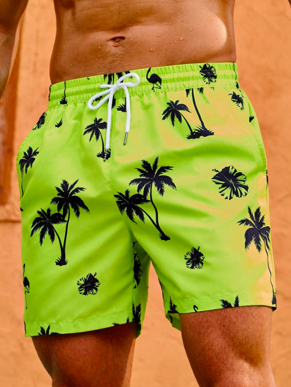 Coconut Tree Print Short Sleeve T-Shirt Set