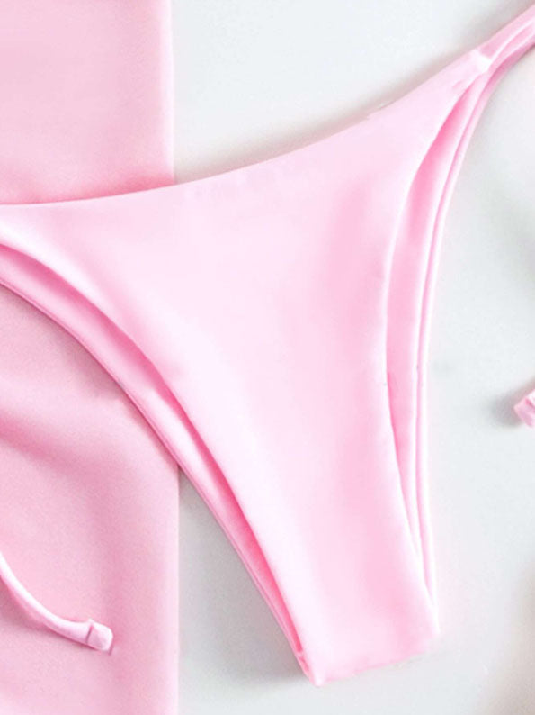Triangle Bikini Set With Cover Up Skirt