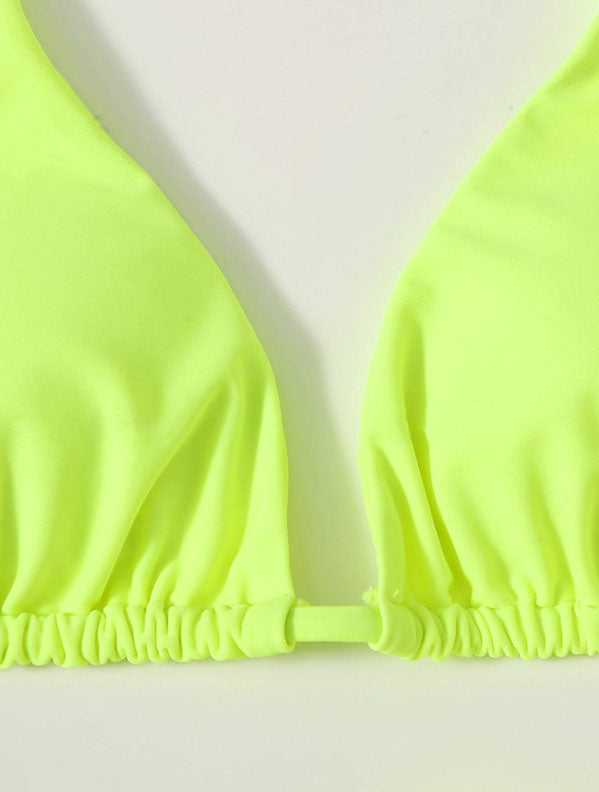 Triangle Bikini Set With Cover Up Skirt