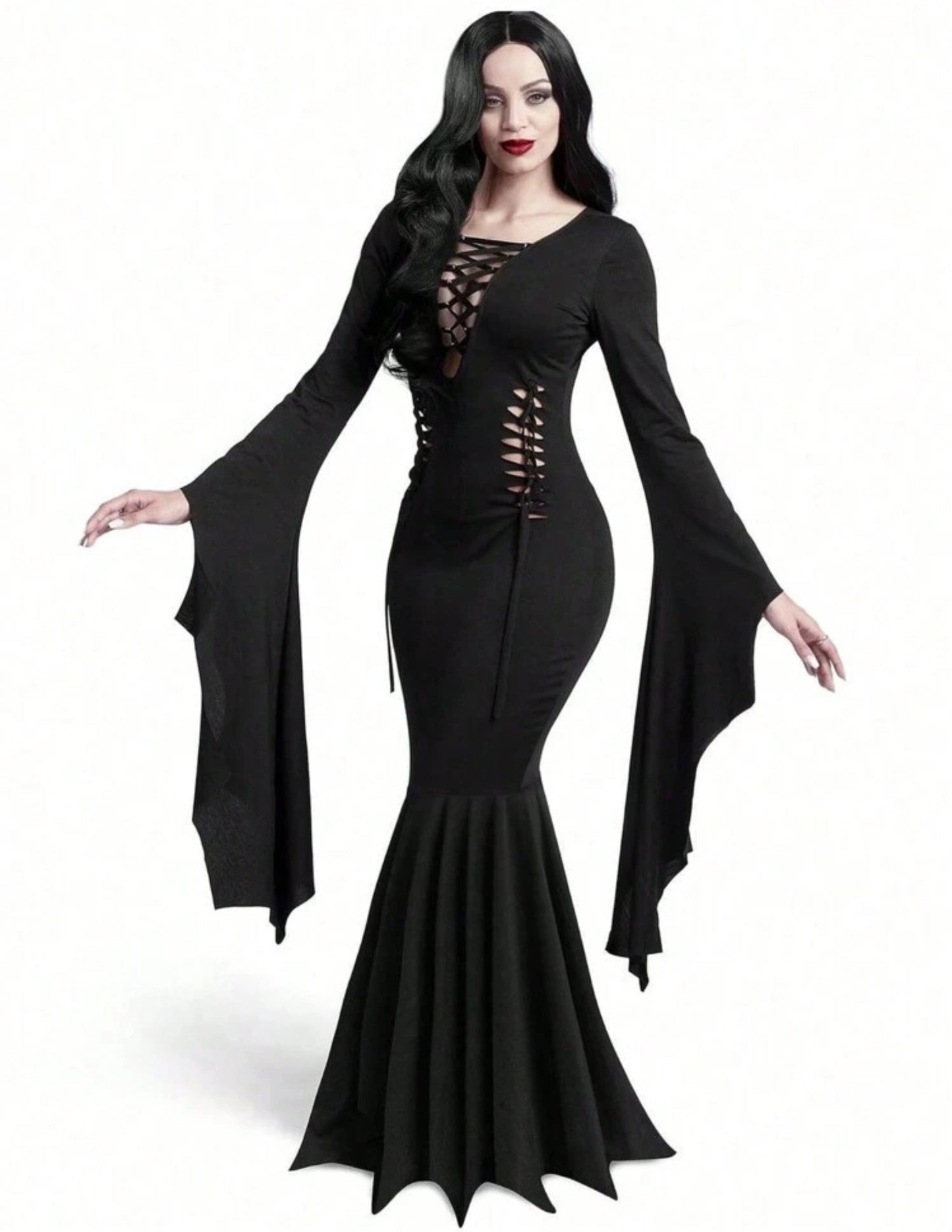 Vintage Gothic Costume (Morticia Adams)