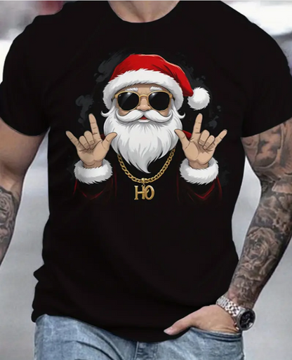 Men's Hood Santa Graphic Tees