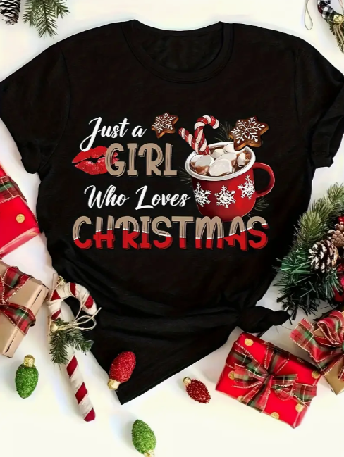 Women's Plus Size Christmas Graphic Tees