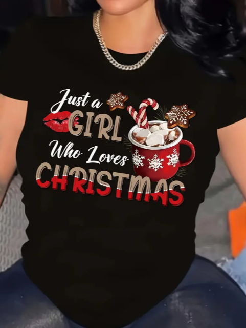 Women's Plus Size Christmas Graphic Tees